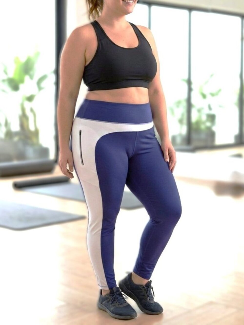 NINE WEST Active Colorblock Leggings. Plus Size 2X